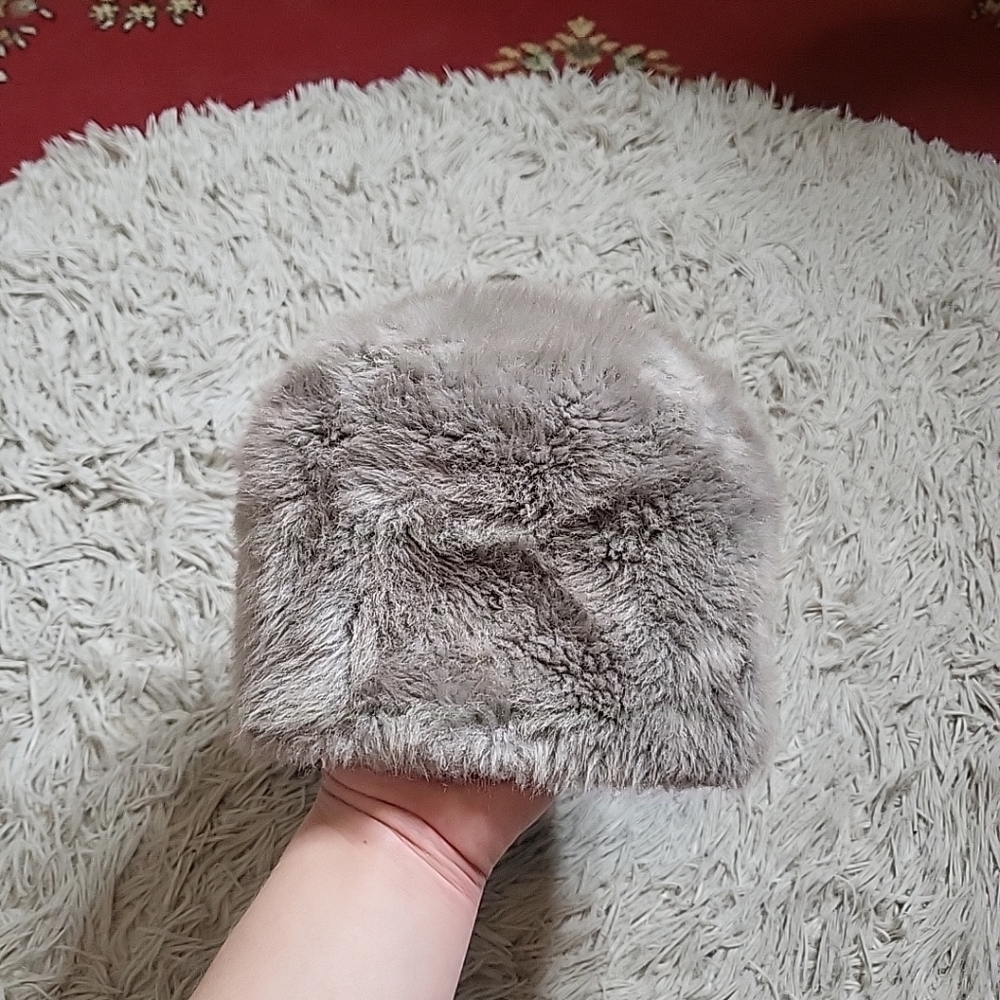 Y2K CA4LA Fuzzy Faux Fur Hat Beanie Streetwear Chic Quiet Luxury Preppy Boss